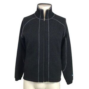 KUHL -MEN'S MEDIUM - BLACK LONG SLEEVE FULL ZIP 100% MERINO WOOL JACKET